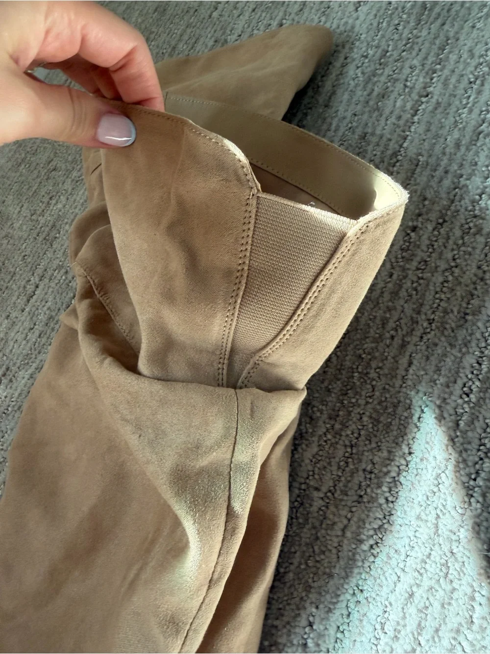 Jessica Simpson Tan Faux Suede Over the Knee Boots Size 7